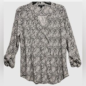 Roz & Ali Floral Stretch 3X Blouse
